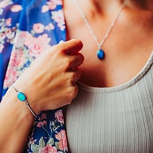 Amazon.com: Pammytail Mood Necklace Oval Shaped Color Changing